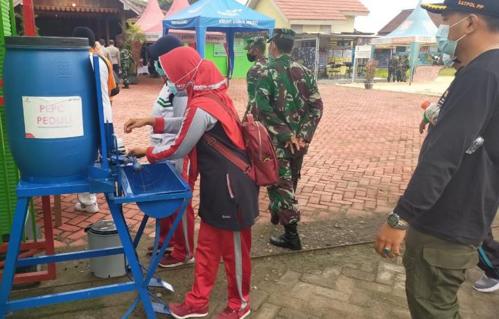 Penutupan TMMD 110 Bojonegoro, Semua Peserta Diwajibkan Mencuci Tangan